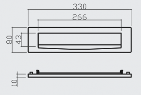 Edelstahl-Briefeinwurf kantig Edelstahl-Briefeinwurf kantig
