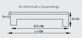 Möbelgriff - Edelstahl - Gehrung