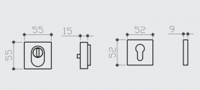 Sicherheits-Schlüsselrosette Edelstahl KZS
