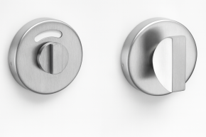 Türdrücker-Garnitur Bananen-Form | Edelstahl WC