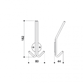 Edelstahl-Garderobenhaken