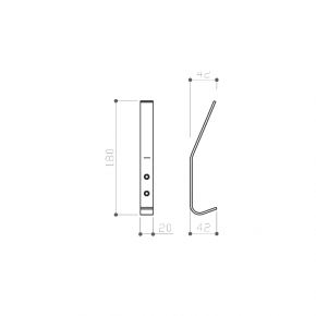 Edelstahl-Garderobenhaken Hut