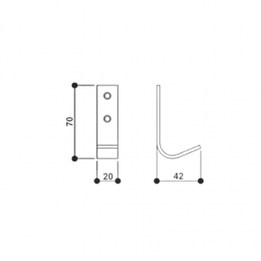 Edelstahl-Garderobenhaken