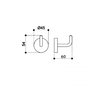 Edelstahl-Garderobenhaken