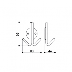 Edelstahl-Garderobenhaken