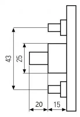 Fenstergriff JUGENDSTIL mit schwarzer Kunststoff-Handhabe auf hinterliegender Rastung