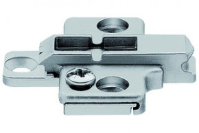 Innenband 110°, BLUM CLIP top BLUMOTION 71B3750, Anschrauben, mit Feder, vernickelt inkl. Montageplatte